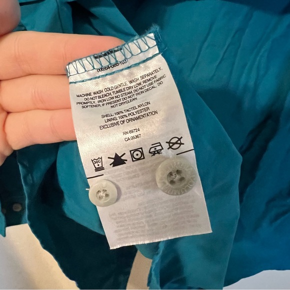 Columbia Teal Blue Button Down Fishing Shirt - Picture 8 of 8